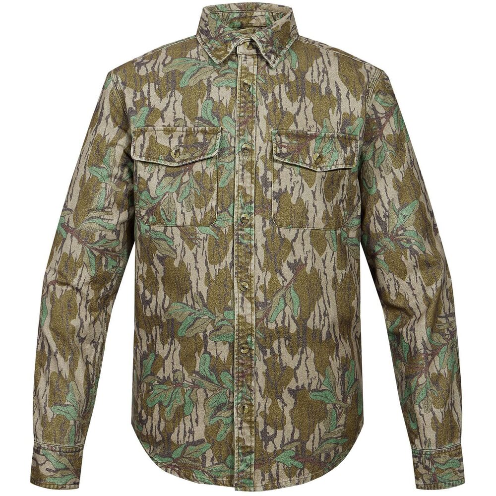 5564 Throwback 80 Field Camo Cotton Twill Triple Needle Long Sleeve
